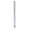 HARFINGTON Nylon Bore Brush 10mm Dia 4" Long Cleaning Twisted Wire Brush with Handle 1/4" Hex Shank for Tubes, Ports, Bearings