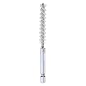 HARFINGTON Nylon Bore Brush 8mm Dia 4" Long Cleaning Twisted Wire Brush with Handle 1/4" Hex Shank for Tubes, Ports, Bearings
