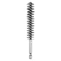 HARFINGTON Stainless Steel Bore Brush 15mm Dia Cleaning Wire Brush with Handle 1/4 Inch Hex Shank for Tubes, Ports, Bearings