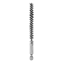 HARFINGTON Stainless Steel Bore Brush 8mm Dia Cleaning Wire Brush with Handle 1/4 Inch Hex Shank for Tubes, Ports, Bearings