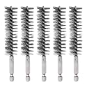 HARFINGTON 5Pcs Bore Brush Stainless Steel 20mm Dia Cleaning Twisted Wire Brush Tube Pipe Cleaner with Handle 1/4 Inch Hex Shank for Tubes, Ports, Bearings