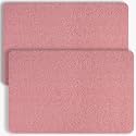 Hargiis Non-Slip Bathtub Mat, 2 Pack Anti Slip Shower Mat, Fast Drying Bathtub Mats, Foot Scrubber Mat, Anti Slip Mat for Tub, Floor, Bathroom, Kitchen, Home, Hotel (Pink 24"×16"+24"×16")