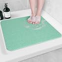 Hargiis Non-Slip Bathtub Mat, Anti Slip Shower Mat, Fast Drying Bathtub Mats, Foot Scrubber Mat, Anti Slip Mat for Tub, Floor, Bathroom, Kitchen, Home, Hotel (Light Green 24"×24")