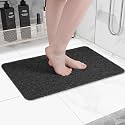 Hargiis Non-Slip Bathtub Mat, Anti Slip Shower Mat, Fast Drying Bathtub Mats, Foot Scrubber Mat, Anti Slip Mat for Tub, Floor, Bathroom, Kitchen, Home, Hotel (Black 24"×16")