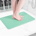 Hargiis Non-Slip Bathtub Mat, Anti Slip Shower Mat, Fast Drying Bathtub Mats, Foot Scrubber Mat, Anti Slip Mat for Tub, Floor, Bathroom, Kitchen, Home, Hotel (Light Green 24"×16")