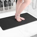 Hargiis Non-Slip Bathtub Mat, Anti Slip Shower Mat, Fast Drying Bathtub Mats, Foot Scrubber Mat, Anti Slip Mat for Tub, Floor, Bathroom, Kitchen, Home, Hotel (Black 40"×16")