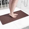 Hargiis Non-Slip Bathtub Mat, Anti Slip Shower Mat, Fast Drying Bathtub Mats, Foot Scrubber Mat, Anti Slip Mat for Tub, Floor, Bathroom, Kitchen, Home, Hotel (Brown 36"×24")