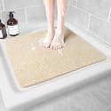 Hargiis Non Slip Shower Mat, Anti Slip Bath Mat, Quick Drying Bath Tub Mats, Foot Scrubber Mat, Anti Slip Mat for Tub, Floor, Bathroom, Home, Kitchen, Hotel (Beige 24"x24")