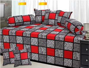 hargunz polycotton abstract diwan set multicolor