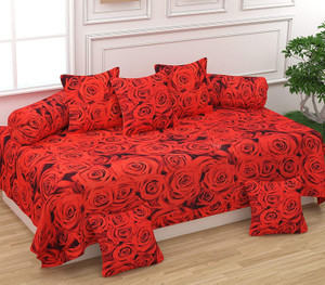 hargunz polycotton abstract diwan set red