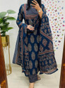 Hari Om Printed Kurta TrouserPant Dupatta