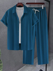 HARI TRENDZ CLOTHING Men Self Design Blue