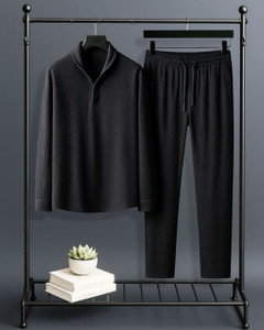 hari trendz clothing men night suit set black self design