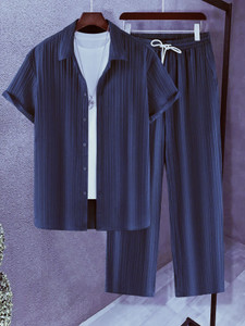 hari trendz clothing men self design blue night suit set