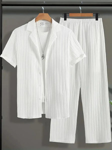 hari trendz clothing men self design white night suit set