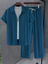 HARI TRENDZ CLOTHING Men Self Design Blue