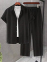HARI TRENDZ CLOTHING Men Self Design Black