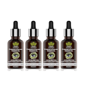 100 pure eyebrow amp eyelashes growth oil-enriched with natural ingredients 30 ml pack of 4 120ml