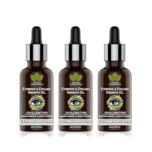 100 pure eyebrow amp eyelashes growth oil-enriched with natural ingredients 30 ml pack of 3 90ml