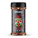 HARIBAS ™ Dry Chilli Flakes ( Dried RED Chilly in Sprinkler Bottle ) SEASONINGS for Pizza, Pasta and Italian Foods in Pantry, Dry and Spicy (100 Grams)