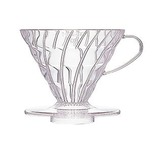 hario vdr-02-w v60 transparent dripper 02 white for 1-4 cups coffee hand drip made in japan