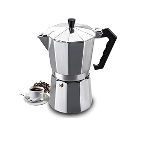 aluminium italian espresso stove coffee maker filter coffee percolator - moka pot silver