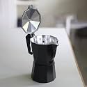 Aluminium Italian Espresso Stove Coffee Maker Filter Coffee Percolator - Moka Pot (Black 6cup)