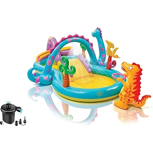 dinoland inflatable swimming pool play center bath tubs for adults spa with electric pump 119in x 90in x 44in dinoland