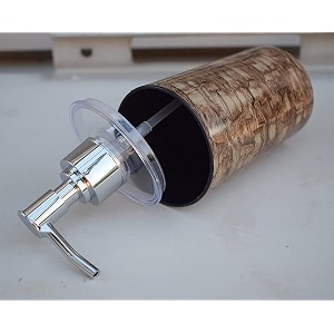 liquid soap dispensershampoobottle set with pump for handwash in bathroom kitchen sink chrome finish top wooden marble
