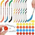 Harloon 48 Pcs Hockey Party Favors Hockey Stick Pencils and Balls Erasers