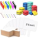Harloon 72 Pieces 7.8 x 9.8 Inch Dry Erase Answer Paddle Set, No Spectrum