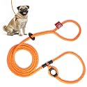 Harness Lead No Pull Dog Harness and Leash Set, Anti Pull Dog Harness for All Breeds and Sizes, One-Piece Cushioned Rope Design Safely Prevents Escaping and Pulling (Small/Medium, Orange/Reflective)