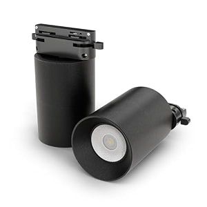 harold electricals track light 360 degree adjustable cob spotlight for indoor lighting- black body 10 watt white lightmetal