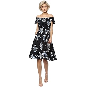 Harpa Off-Shoulder Printed Dresses