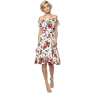 Harpa Off-Shoulder Printed Dresses