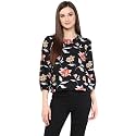 Harpa Round Neck Printed Tops
