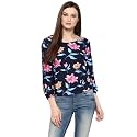 Harpa Round Neck Printed Tops
