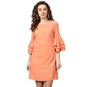 Harpa Round Neck Solid Dress