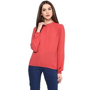 Harpa Round Neck Solid Tops