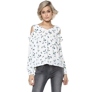 Harpa V-Neck Printed Tops