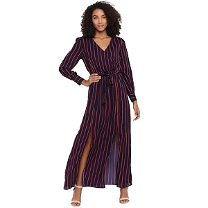 Harpa V-Neck Vertical Stripes Dress