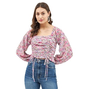 Harpa Womens Floral Fitted TOP
