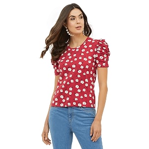 Harpa Womens Floral Regular Fit T-Shirt
