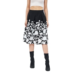 Harpa Women Crepe Western Midi Skirt