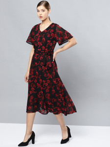 harpa women maxi black midicalf length dress