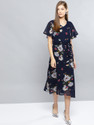 HARPA Women Maxi Dark Blue Midi/Calf Length Dress