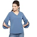 Harpa Women V-Neck Solid Top