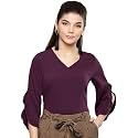Harpa Women V-Neck Solid Top