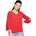 Harpa Women V-Neck Solid Top