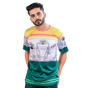 HARPITA Mens Round Neck Half Sleeve Slim